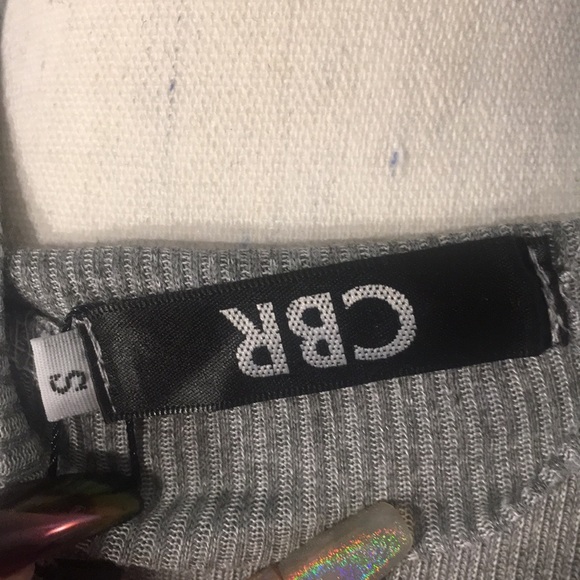 Long sleeve below the knee gray ribbed dress Small - Picture 5 of 5